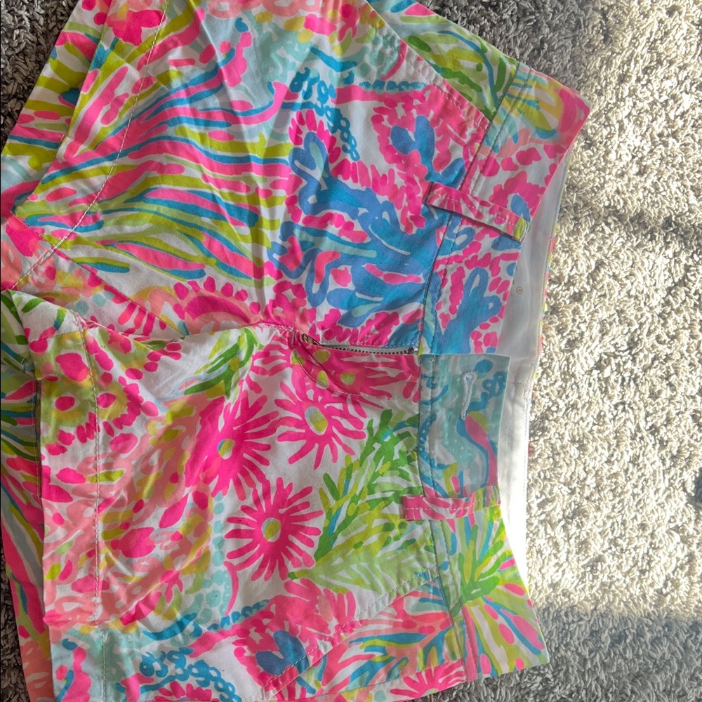 Lilly Pulitzer Pink and Blue Floral Shorts